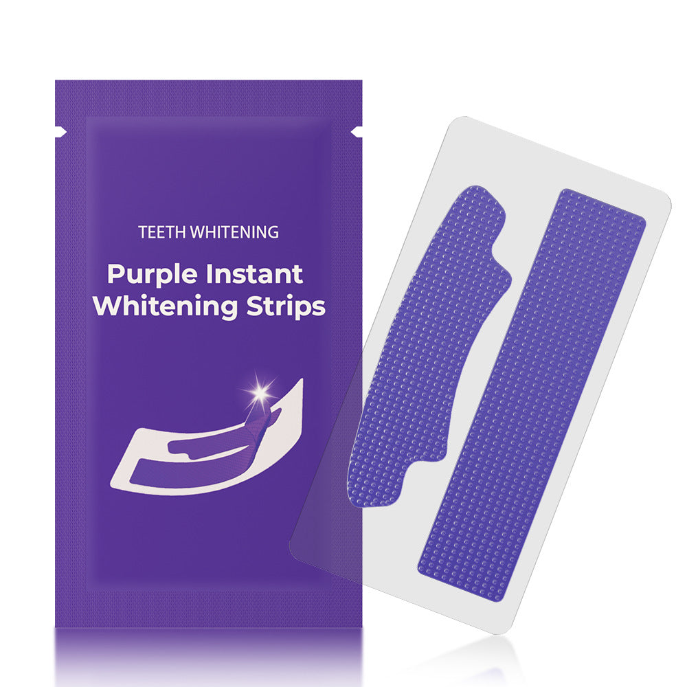 Sealed sachet with the upper and lower whitening strip pair
